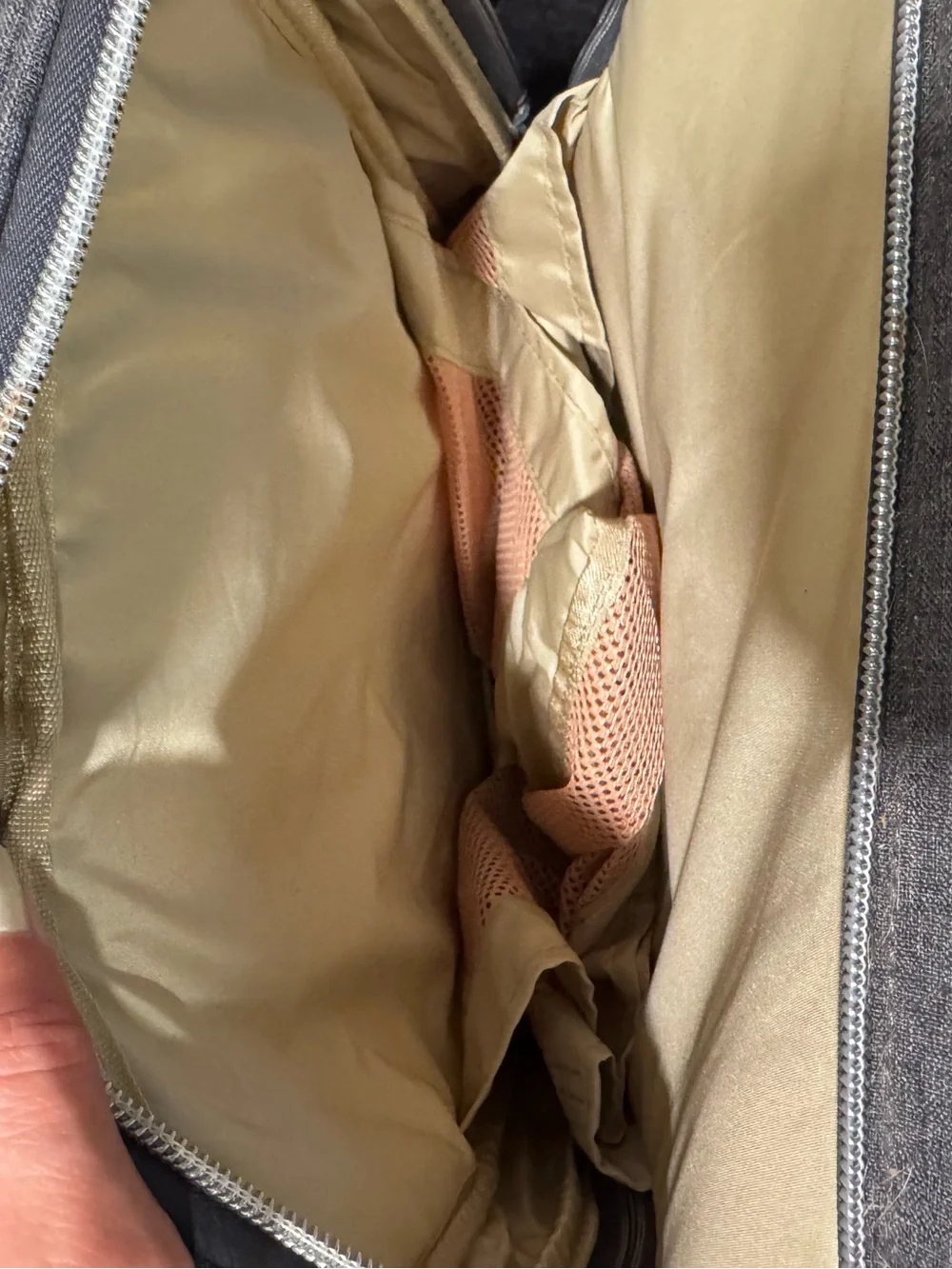 Compact All-in-One Grey Diaper Bag Backpack